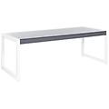 - tavolo da giardino grigio / bianco 210x90 cm bacoli