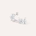 orecchini a cerchio silver elegance argento rodiato cubic zirconia collezione silver elegance