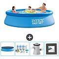 - piscina fuori terra in giro 305x305x76 cm blu include accessori coordinati cb3