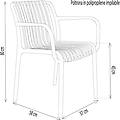 milanihome. it poltrona da giardino in polipropilene design moderno per estern taupe 58 x 80 x 57