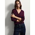 - maglione in misto lana rosso borgogna over fit donna rosso burgundy taglia xs