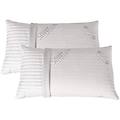 evergreenweb cuscini fiocco memory silver & life 2 cuscini 42x72 cm