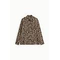 camicia stampa animalier con maniche lunghe