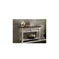tavolino da consolle in legno di mango / acacia 115x40x76 bianco cerato castle-antik #269