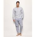 pigiama lungo grigio in jersey di cotone in daily pajamas / grigio melange chiaro / l grigio melange