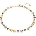 collana tennis imber taglio misto multicolore placcato color oro