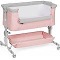 ms innovaciones culla fianco letto co sleeping comfy rosa