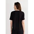maglia manica corta in fresh bamboo donna nero taglia s