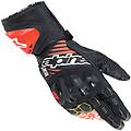 guanti gp tech v2 nero / bianco / rosso fluo nero rosso bianco l