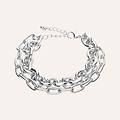 bracciale catena moonlight acciaio collezione moonlight bianco