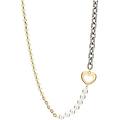 collana con cuore e perle