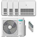 condizionatore console akt quadri split 9000+9000+12000+18000 btu inverter a++ unità esterna