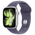 watch series 11 gps + cellular 42mm oled argento cinturino viola s/m ip6x spo2 cardiofrequenzimetro