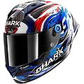 casco aeron gp fim racing replica zarco bianco / nero / blue nero blu xxl