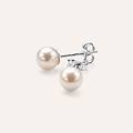 orecchini lobo gabrielle oro bianco perla d'acqua dolce collezione gabrielle oro bianco