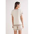 pigiama corto in modal con pizzo donna naturale taglia l