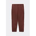 pantaloni lunghi in 100% lino uomo marrone taglia xl