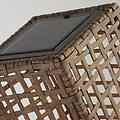 lampada led per terrazza marcjanna marrone rattan 47 cm