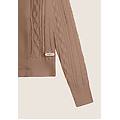 felpa donna collo alto e zip con dettagli tricot tawny birch donna extra large