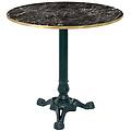 tavolo bistrot rotondo con bordi color ottone 70x70x75x70 cm (lxlxhx&oslash;)