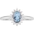 anello solitario amélie oro bianco topazio cubic zirconia collezione amélie misura 54