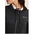 felpa con zip e dettagli multicolore black+zebraanimaliermulticolor donna extra small