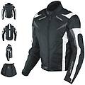 a-pro giacca lady donna tessuto cordura moto protezione manica staccabile bianco xs