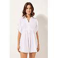 abito camicia corto donna bianco s/m