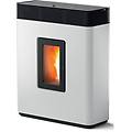 stufa a pellet canalizzabile philo comfort air 14 m1 maestro in acciaio colore white
