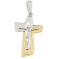 croce uomo oro giallo bianco gl100510