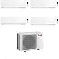 climatizzatore quadri split kirigamine zen msz-ef bianco 9+9+9+12 con mxz-4f72vf inverter r32 wifi
