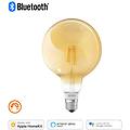 lampadina smart smt208599bt led filamento e27 globo metallo oro luce calda 6w= 600 lm (equiv 55 w)