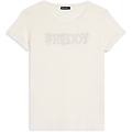 t-shirt in jersey modal con logo strass