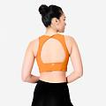 reggiseno sportivo donna palestra traspirante sostegno medio marrone