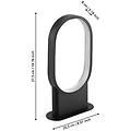 lampada da tavolo led codriales nero luce calda 1500 lumen