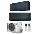 climatizzatore condizionatore bluevolution dual split inverter stylish blackwood r-32 wi-fi