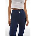 jeggings wr. up vita super alta bustier e coating glitter dark jeans-seams on tone donna medium