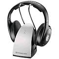 cuffia wireless con base di ricarica compatiblie con tv sistemi hi-fi pc videogiochi black silver