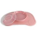 click-mat + piatto per bambini 38 x 25 cm senza bpa da 6 mesi rosa