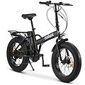 bicicletta elettrica x5 pro 20 pollici 10000 mah autonomia 60 km nera