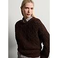 - maglione beige in lana regular fit donna marrone cioccolato taglia xs