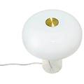 lampada da tavolo glossy bianca altezza 24 cm marmo/vetro