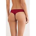 brasiliana in pizzo e microfibra donna rosso taglia 4