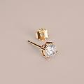 orecchini lobo punto luce golden dream placcato oro giallo cubic zirconia collezione golden dream