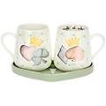 set 2 mug lui/lei con vassoio cuore forever love