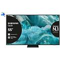 qled ai tv 55'' qe55q7f5auxzt 4k processore q4 ai 4k upscaling color booster pro ots lite air slim