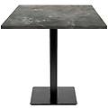 tavolo milan quadrato 70x70x75 cm (lxlxh) piano tavolo grigio pietra struttura nero quadrata