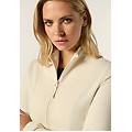 felpa donna collo alto e zip con maniche ampie white sand donna large