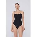 body con spalline sottili in microfibra donna nero tama&ntilde;o l