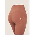 pantaloni wr. up in jersey vita alta con decoro sui fianchi russet donna extra small